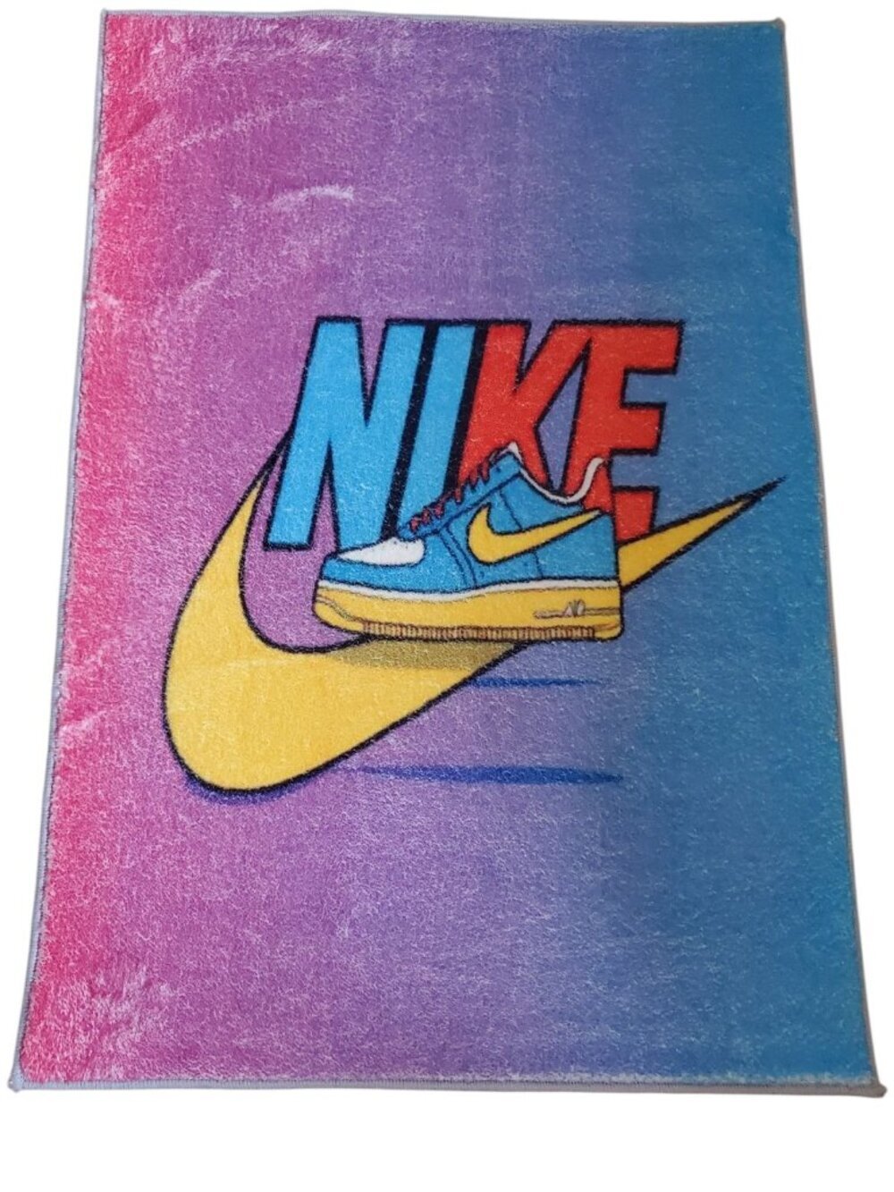Nike Logo Gradient Sports Rug Floor/Wall Art Decor Sneaker Graphic Multicolor